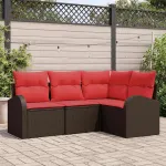 Set de canapele pentru grădină Maro poliratan GartenMobel Dekor