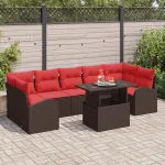 Set de canapele pentru grădină 8 pcs Maro poliratan GartenMobel Dekor
