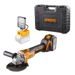 Polizor unghiular fără perii 125 mm, 18V, 4Ah, LED și USB Baukraft