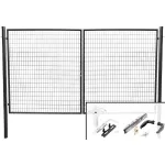 Poartă dublă de grădină Strend Pro Metaltec Duo, 3580x1750 mm, antracit