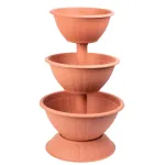 Ghiveci piramidal Strend Pro, 3 niveluri, 79 cm, teracotă