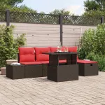 Set de canapele pentru grădină cu pernă 6 pcs poliratan GartenMobel Dekor