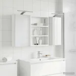 Set dulap baie cu raft 3 pcs 100 x 10,5 x 50 cm Lemn compozit GartenMobel Dekor