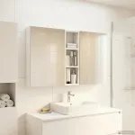 Set dulap baie cu raft 3 pcs 100 x 10,5 x 60,5 cm Lemn compozit GartenMobel Dekor