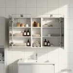 Set dulap baie cu raft 3 pcs 100 x 10,5 x 60,5 cm Lemn compozit GartenMobel Dekor