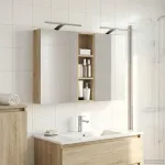 Set dulap baie cu raft 3 pcs 100 x 10,5 x 60,5 cm Lemn compozit GartenMobel Dekor