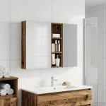 Set dulap baie cu raft 3 pcs 100 x 10,5 x 60,5 cm Lemn compozit GartenMobel Dekor