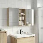 Set dulap baie cu raft 3 pcs 110 x 10,5 x 60,5 cm Lemn compozit GartenMobel Dekor