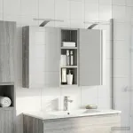 Set dulap baie cu raft 3 pcs 80 x 10,5 x 50 cm Lemn compozit GartenMobel Dekor