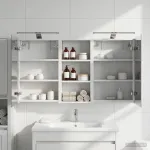 Set dulap baie cu raft 3 pcs 110 x 10,5 x 60,5 cm Lemn compozit GartenMobel Dekor