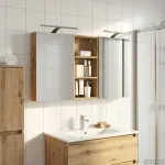 Set dulap baie cu raft 3 pcs 110 x 10,5 x 60,5 cm Lemn compozit GartenMobel Dekor