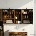 Set dulap baie cu raft 3 pcs 110 x 10,5 x 60,5 cm Lemn compozit GartenMobel Dekor