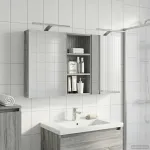 Set dulap baie cu raft 3 pcs 110 x 10,5 x 60,5 cm Lemn compozit GartenMobel Dekor