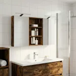 Set dulap baie cu raft 3 pcs 120 x 10,5 x 60,5 cm Lemn compozit GartenMobel Dekor