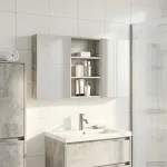 Set dulap baie cu raft 3 pcs 120 x 10,5 x 60,5 cm Lemn compozit GartenMobel Dekor