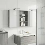 Set dulap baie cu raft 3 pcs 120 x 10,5 x 60,5 cm Lemn compozit GartenMobel Dekor