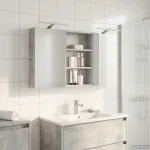 Set dulap baie cu raft 3 pcs 120 x 10,5 x 60,5 cm Lemn compozit GartenMobel Dekor