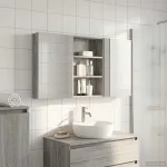 Set dulap baie cu raft 3 pcs 120 x 10,5 x 60,5 cm Lemn compozit GartenMobel Dekor