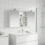 Set dulap baie cu raft 3 pcs 120 x 10,5 x 60,5 cm Lemn compozit GartenMobel Dekor