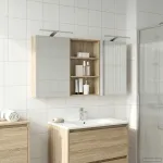 Set dulap baie cu raft 3 pcs 120 x 10,5 x 60,5 cm Lemn compozit GartenMobel Dekor