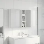 Set dulap baie cu raft 3 pcs 120 x 14,5 x 70 cm Lemn compozit GartenMobel Dekor