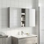 Set dulap baie cu raft 3 pcs 120 x 14,5 x 70 cm Lemn compozit GartenMobel Dekor