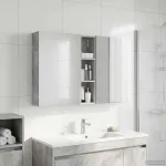 Set dulap baie cu raft 3 pcs 120 x 14,5 x 70 cm Lemn compozit GartenMobel Dekor