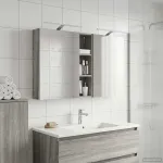 Set dulap baie cu raft 3 pcs 120 x 14,5 x 70 cm Lemn compozit GartenMobel Dekor