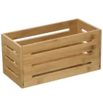 Coș de depozitare 5Five din bambus masiv, natur, 15x31x15 cm