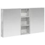 Set dulap baie cu raft 3 pcs 130 x 14,5 x 70 cm Lemn compozit GartenMobel Dekor