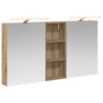 Set dulap baie cu raft 3 pcs 130 x 14,5 x 70 cm Lemn compozit GartenMobel Dekor