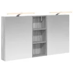 Set dulap baie cu raft 3 pcs 130 x 14,5 x 70 cm Lemn compozit GartenMobel Dekor