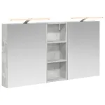 Set dulap baie cu raft 3 pcs 130 x 14,5 x 70 cm Lemn compozit GartenMobel Dekor