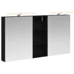 Set dulap baie cu raft 3 pcs 130 x 14,5 x 70 cm Lemn compozit GartenMobel Dekor