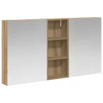 Set dulap baie cu raft 3 pcs 130 x 14,5 x 70 cm Lemn compozit GartenMobel Dekor