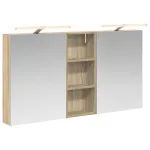 Set dulap baie cu raft 3 pcs 130 x 14,5 x 70 cm Lemn compozit GartenMobel Dekor