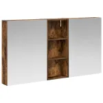Set dulap baie cu raft 3 pcs 130 x 14,5 x 70 cm Lemn compozit GartenMobel Dekor