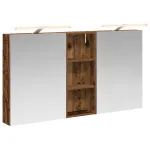 Set dulap baie cu raft 3 pcs 130 x 14,5 x 70 cm Lemn compozit GartenMobel Dekor