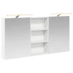 Set dulap baie cu raft 3 pcs 140 x 14,5 x 70 cm Lemn compozit GartenMobel Dekor