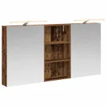Set dulap baie cu raft 3 pcs 140 x 14,5 x 70 cm Lemn compozit GartenMobel Dekor