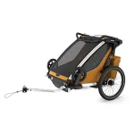 Carucior multisport dublu Thule Chariot Sport 2 pentru 2 copii, Natural Gold