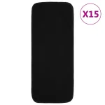 Covorașe de scări, 15 buc., negru, 60x25 cm, dreptunghiular GartenMobel Dekor