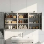 Set dulap baie cu raft 3 pcs 126 x 16 x 62.5 cm Lemn compozit GartenMobel Dekor