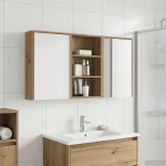 Set dulap baie cu raft 3 pcs 126 x 16 x 62.5 cm Lemn compozit GartenMobel Dekor