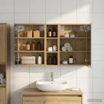 Set dulap baie pentru 3 pcs 106 x 16 x 62,5 cm Lemn compozit GartenMobel Dekor