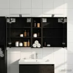 Set dulap baie pentru 3 pcs 106 x 16 x 62,5 cm Lemn compozit GartenMobel Dekor