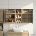 Set dulap baie pentru 3 pcs 116 x 16 x 62,5 cm Lemn compozit GartenMobel Dekor