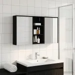 Set dulap baie pentru 3 pcs 116 x 16 x 62,5 cm Lemn compozit GartenMobel Dekor