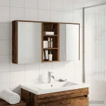 Set dulap baie pentru 3 pcs 116 x 16 x 62,5 cm Lemn compozit GartenMobel Dekor