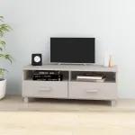 Dulap TV „HAMAR”, alb, 106x40x40 cm, lemn masiv de pin GartenMobel Dekor